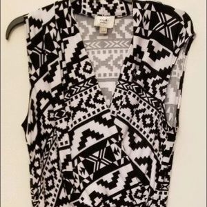 Long Aztec print dress. Crossover front Worn once.